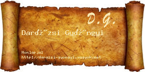 Darázsi Gyöngyi névjegykártya