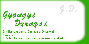 gyongyi darazsi business card
